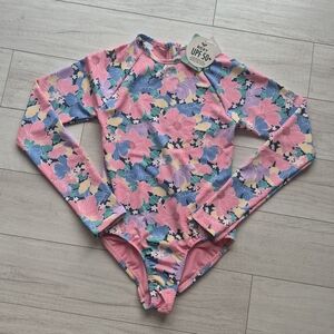 ROXY NEW Girls Plumeria Full Rashguard Swimsuit